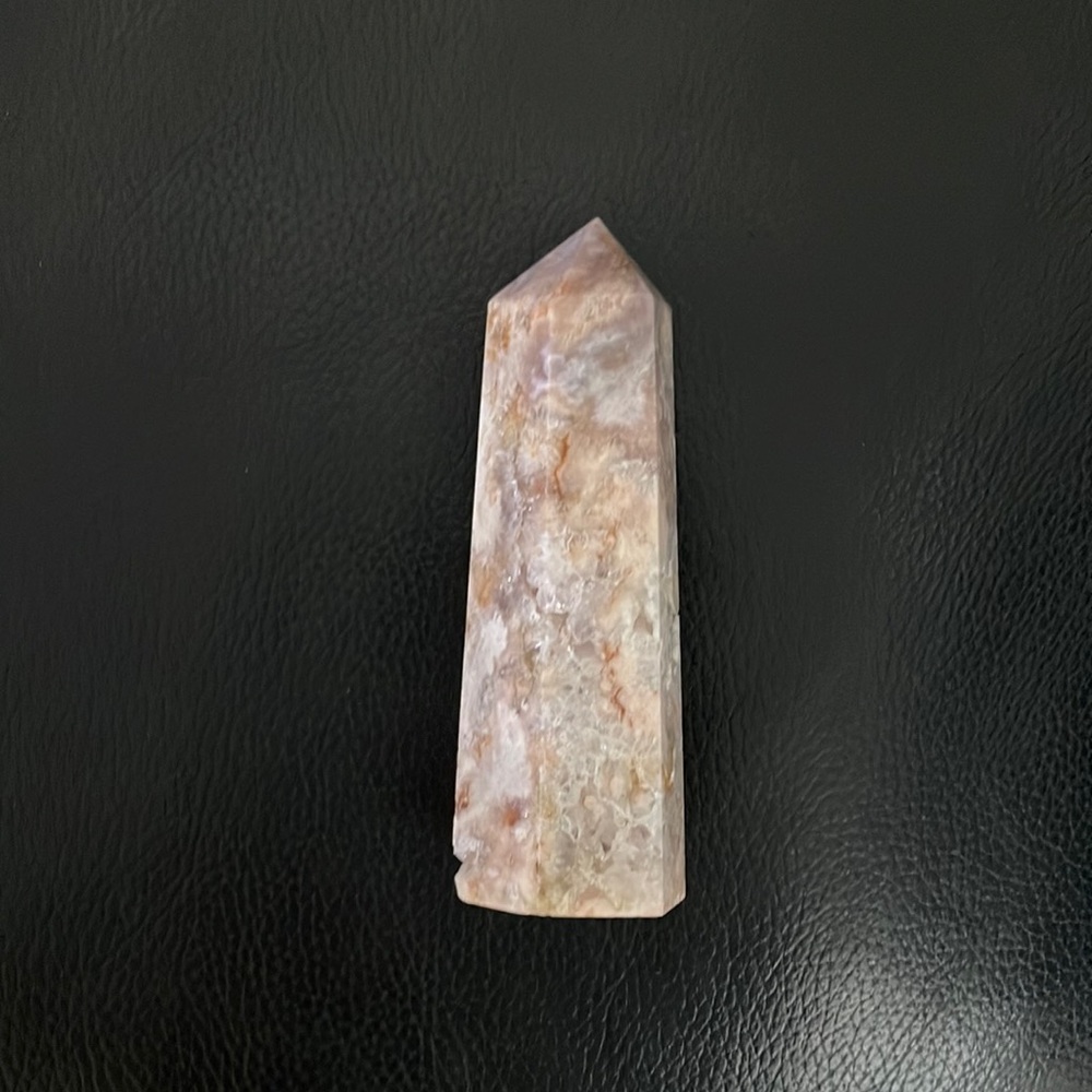 Pink Amethyst Flower Agate Tower